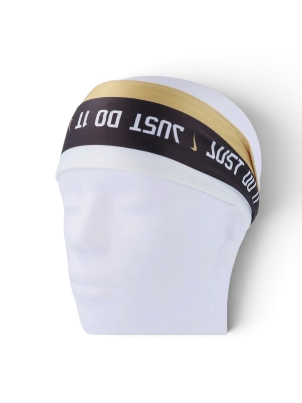 Nike Reversible Head Tie/Bandana - White/Black/Gold - Style HS2613821 Rare!